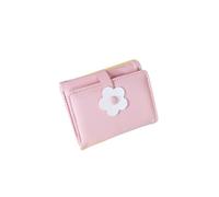 DFGRGRV Small Wallets for Women Women's Compact Tri-fold Wallet with Delicate Floral Print(Pink)