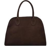 dfgsxifc 13 x 9.5 x 6.3 In Modavo Bag - Women's Chocolate Suede Vintage Top Handle Bag