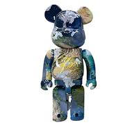 DFGUINXKU Building Blocks Violent Bear,28cm/11in Bearbrick 400% Collectible Model Toy Gift Fashion Living Room/office Ornamen(B)