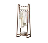 DFHS46JK Hat Rack Floor-standing Coat Rack Bedroom Simple Solid Wood Multifunctional Clothes Hanger Homestay for Office(Walnut,Medium)