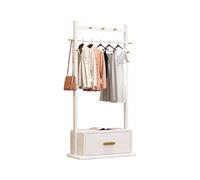 DFHS46JK Hat Rack Solid Wood Coat Rack Floor-standing Bedroom Household Clothes Multifunctional Storage Cabinet Simple And Modern for Office(White,Small)