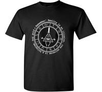 DFHXALH Bill Cipher T Shirt Gravity Falls L Black(XX-Large)