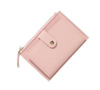 DFHXALH Men’s Wallet Women Wallets Pu Leather Female Purse Multi-Cards Holder Coin Short Slim Small Zipper Hasp-Pink