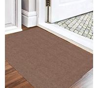 DFIONC Indoor Doormat, 80 x 120 cm, Brown 01, Washable Dirt Trapper Mat