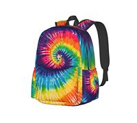 dfjdhegj 17 Inch Backpack Colorful Rainbow Tie Dye Laptop Backpack Shoulder Bag School Bookbag Casual Daypack