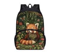 dfjdhegj 17 Inch Print Backpacks for Girls Boys Elementary Student Cute Raccoon Backpack for Kids Large School Bag Front Pocket Padded Straps Lightweight Black Casual Bookbag