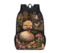 dfjdhegj 17 Inch Print Backpacks for Girls Boys Elementary Student Cute Raccoon Backpack for Kids Large School Bag Front Pocket Padded Straps Lightweight Black Casual Bookbag