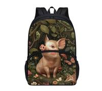 dfjdhegj 17 Inch Print Backpacks for Girls Boys Elementary Student Cute Raccoon Backpack for Kids Large School Bag Front Pocket Padded Straps Lightweight Black Casual Bookbag