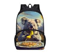 dfjdhegj 17 Inch Print Backpacks for Girls Boys Elementary Student Cute Raccoon Backpack for Kids Large School Bag Front Pocket Padded Straps Lightweight Black Casual Bookbag