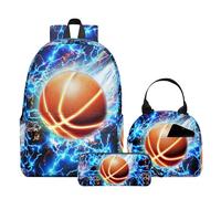 dfjdhegj 3PCS Backpack for Boys Girls, Kids Backpack Sets Lunch Bag Pencil Case, Large 17 Inch Bookpack 3 in 1 Set for Teens Elementary Middle High School Students (Soccer)