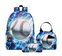 dfjdhegj 3PCS Backpack for Boys Girls, Kids Backpack Sets Lunch Bag Pencil Case, Large 17 Inch Bookpack 3 in 1 Set for Teens Elementary Middle High School Students (Soccer)