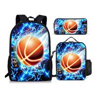 dfjdhegj 3PCS Boys Backpack, Kids Back To School Backpack Lunch Box Pencil Case Set, Cool Soccer Backpack for Boys Teens, 17" Schoolbag Bookbag for Elementary Middle High School Students