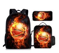 dfjdhegj 3PCS Boys Backpack, Kids Back To School Backpack Lunch Box Pencil Case Set, Cool Soccer Backpack for Boys Teens, 17" Schoolbag Bookbag for Elementary Middle High School Students