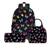 dfjdhegj 3PCS Soccer Backpack Set for Boys, Large Lightweight 17 Inch Backpack Lunch Bag & Pencil Case for Kids, Back to School Cool Sports Bookbag for Elementary Middle School - Fire