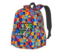 dfjdhegj Autism Awareness Backpack School Bag Lightweight Bookbag Casual Daypack for Girls Boys Kids Women Men Travel Laptop 16 Inch