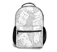 dfjdhegj Blue Red Fire Water Wolf Backpack for Boys Girls Casual Basic Kids Bookbag Lightweight School Bag for Teens Students Travel Daypack