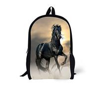 dfjdhegj Boy Bookbag School Backpack 17 Inch Student Bag Horse Back Pack for Age 6-16 Kids Girls