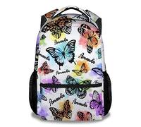 dfjdhegj Butterfly Backpack for Kids Girls, 16" Cute Cartoon Backpack for School, Large Bookbag for Students, Backpack Gifts for Butterfly Lovers