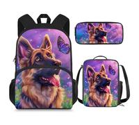 dfjdhegj Crocodile Backpack for School Boys 6-7/10-12/5-6/8-9 Lunch Box Kids Elementary Schoolbag Lunch Bag Pencil Case 15 Inch Book Bag for Girls 2nd Grade Back Pack Lunchbox Pencil Case Set