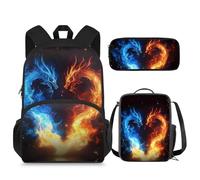 dfjdhegj Crocodile Backpack for School Boys 6-7/10-12/5-6/8-9 Lunch Box Kids Elementary Schoolbag Lunch Bag Pencil Case 15 Inch Book Bag for Girls 2nd Grade Back Pack Lunchbox Pencil Case Set