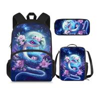 dfjdhegj Crocodile Backpack for School Boys 6-7/10-12/5-6/8-9 Lunch Box Kids Elementary Schoolbag Lunch Bag Pencil Case 15 Inch Book Bag for Girls 2nd Grade Back Pack Lunchbox Pencil Case Set