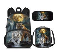 dfjdhegj Crocodile Backpack for School Boys 6-7/10-12/5-6/8-9 Lunch Box Kids Elementary Schoolbag Lunch Bag Pencil Case 15 Inch Book Bag for Girls 2nd Grade Back Pack Lunchbox Pencil Case Set