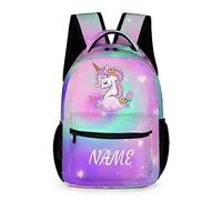 dfjdhegj Custom Cute Mermaid Tai Kid Backpack Personalized Kid's Name Text Children School Bag Customized Bookbag Backpack for Boys Girls Student