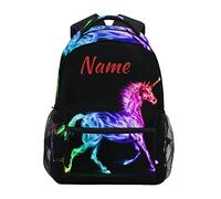dfjdhegj Custom Mermaid Unicorn Cat School Backpack Personalized Your Name Text Bookbag for Boys Girls Elementary School Casual Travel Bag Computer Laptop Daypack