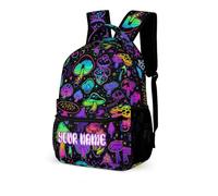 dfjdhegj Custom Mushroom School Backpack for Kids Girls Boys, 16 Inch Cute Mushrooms Themed Bookbag, Personalized School Backpack for Students Children, Lightweight, Large
