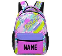 dfjdhegj Custom Orange Tie Dye Backpack Personalized Name Text Backpack Daypacks Customized BookBags School Bag for Student Boys Girls