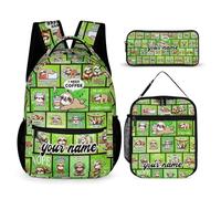 dfjdhegj Custom Sloth Backpack for Kids Girls Boys School, 16 Inches Cute Sloth Theme Bookbag, Adjustable, Lightweight, Large, Colorful Backpack for School