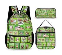 dfjdhegj Custom Sloth Backpack for Kids Girls Boys School, 16 Inches Cute Sloth Theme Bookbag, Adjustable, Lightweight, Large, Colorful Backpack for School