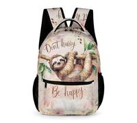 dfjdhegj Custom Sloth Backpack for Kids Girls Boys School, 16 Inches Cute Sloth Theme Bookbag, Adjustable, Lightweight, Large, Colorful Backpack for School