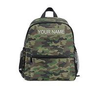 dfjdhegj Custom Toddler Backpack Name/Text Personalized Camo Backpack, Camouflage School Bag, Kindergarten Preschool Backpack for Boy Girls Children