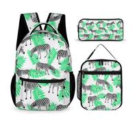dfjdhegj Custom Zebra Backpack for Kids Girls Boys School, 16 Inches Cute Zebras Theme Bookbag, Adjustable, Lightweight, Large, Colorful Daily Casual Backpacks