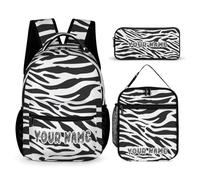 dfjdhegj Custom Zebra Backpack for Kids Girls Boys School, 16 Inches Cute Zebras Theme Bookbag, Adjustable, Lightweight, Large, Colorful Daily Casual Backpacks