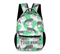 dfjdhegj Custom Zebra Backpack for Kids Girls Boys School, 16 Inches Cute Zebras Theme Bookbag, Adjustable, Lightweight, Large, Colorful Daily Casual Backpacks