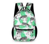 dfjdhegj Custom Zebra Backpack for Kids Girls Boys School, 16 Inches Cute Zebras Theme Bookbag, Adjustable, Lightweight, Large, Colorful Daily Casual Backpacks