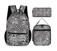 dfjdhegj Custom Zebra Backpack for Kids Girls Boys School, 16 Inches Cute Zebras Theme Bookbag, Adjustable, Lightweight, Large, Colorful Daily Casual Backpacks
