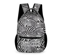 dfjdhegj Custom Zebra Backpack for Kids Girls Boys School, 16 Inches Cute Zebras Theme Bookbag, Adjustable, Lightweight, Large, Colorful Daily Casual Backpacks