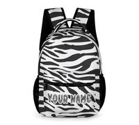 dfjdhegj Custom Zebra Backpack for Kids Girls Boys School, 16 Inches Cute Zebras Theme Bookbag, Adjustable, Lightweight, Large, Colorful Daily Casual Backpacks