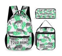 dfjdhegj Custom Zebra Backpack for Kids Girls Boys School, 16 Inches Cute Zebras Theme Bookbag, Adjustable, Lightweight, Large, Colorful Daily Casual Backpacks