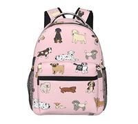 dfjdhegj Cute Dogs Animals Backpack School Bag For Students Teens Men Women Cartoon Pets Laptop Backpacks Travel Daypack Bag Multiple Pockets