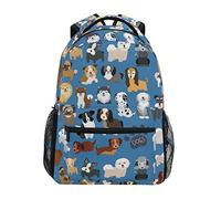 dfjdhegj Cute Doodle Dog Print Puppy Animal Large Backpack for Kids Boys Girls Student Personalized LaptopTablet Travel School Bag Multiple Pockets