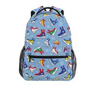 dfjdhegj DERLONKAJE Autism Awareness Colorful Puzzle Piece Backpacks School Book Bag Travel Hiking Camping Daypack