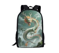 dfjdhegj Dragon School Backpack For Girls Boys Kids,Lightweight Elementary Student Bookbag Perfect for Back to School