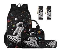 dfjdhegj Elementary Backpack and Lunch Bag Set for Boys Green Axolotl Backpack Side Pockets for Water Bottles Girls Cartoon Animal Print Pencil Case & Bookmark 4 PCS School Supplies