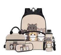 dfjdhegj Floral Sloth Backpack for Boys 4 Piece Backpack and Lunch Bag Set for Girls Portable Girl School Backpack 17 inch Insulated Preschool Backpack and Pencil Box Water Bottle Set