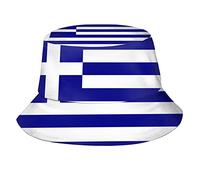dfjdhegj Funny Retro Greece Flag Greek Bucket Hats Summer Travel Beach Sun Hat Outdoor Fisherman Cap for Women Men Teens