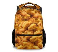 dfjdhegj Girls School Backpack for Kids, 17 Inch Cute Pizza Backpacks Adjustable Straps, Red Large Food Bookbag for Travel